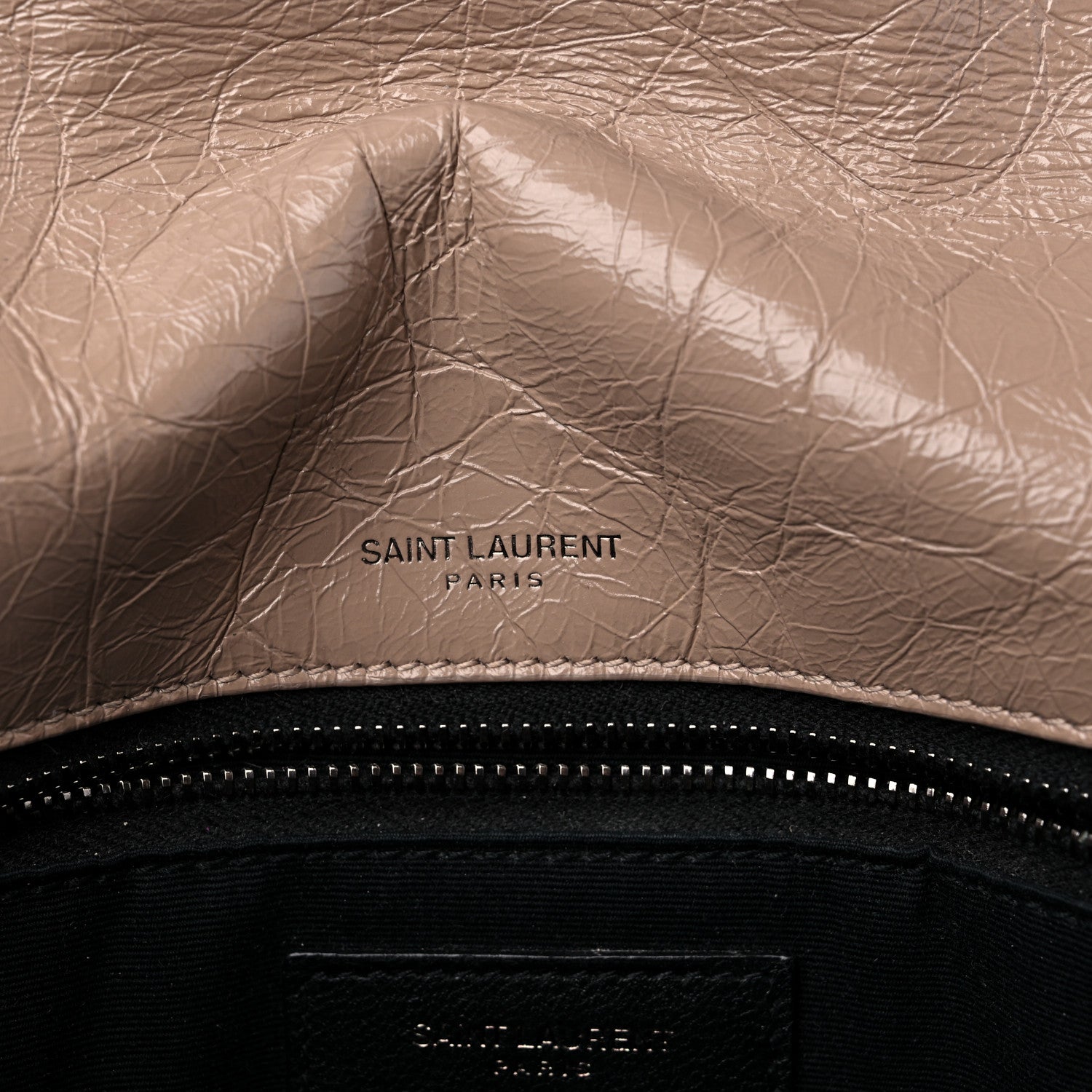 Saint Laurent Crinkled Calfskin Matelasse Monogram Medium Niki Chain Satchel Gold Sand 7 of 12
