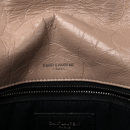 Saint Laurent Crinkled Calfskin Matelasse Monogram Medium Niki Chain Satchel Gold Sand 7 of 12