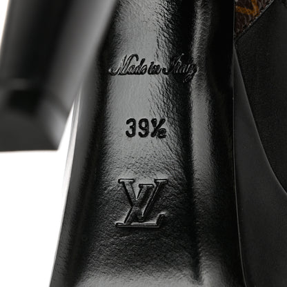 Louis Vuitton Calfskin Monogram Afterglow Platform Ankle Boots 39.5 Black 8 of 9