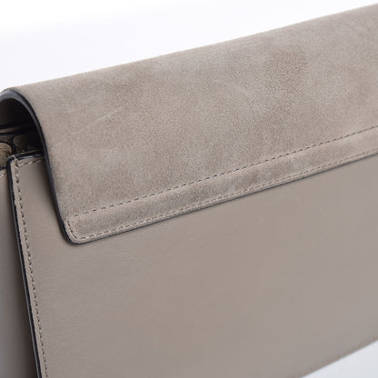 Chloe Suede Calfskin Small Faye Shoulder Bag Motty Grey 10 of 10