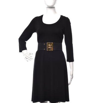 Chanel Jersey CC Wide Belt 70 28 Black 2 of 9
