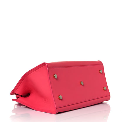 Saint Laurent Calfskin Small Monogram Cabas Coral 4 of 7