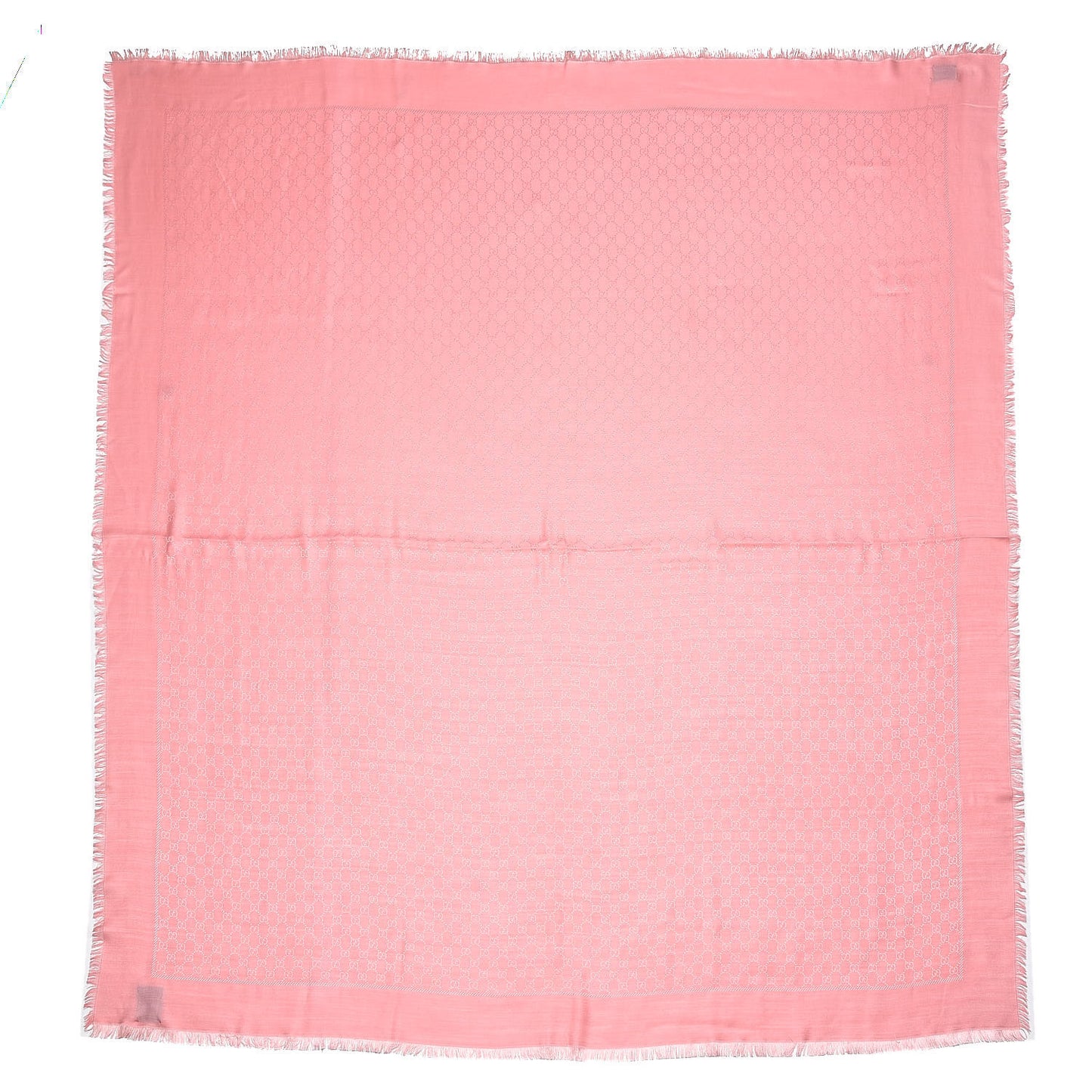 Wool Silk GG Jacquard Shawl Pink