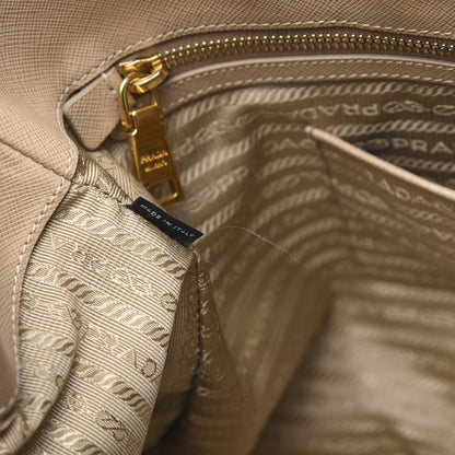 Prada Saffiano Lux Large Tote Sabbia 7 of 15