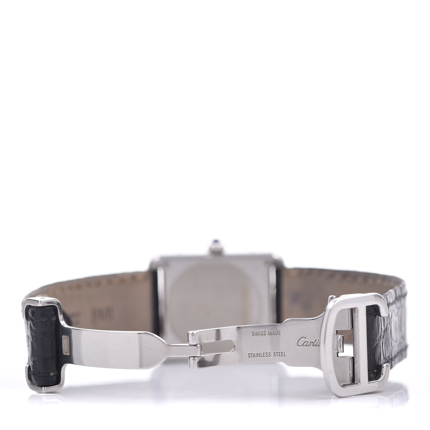 Stainless Steel Alligator 24mm Tank Solo Quartz Watch