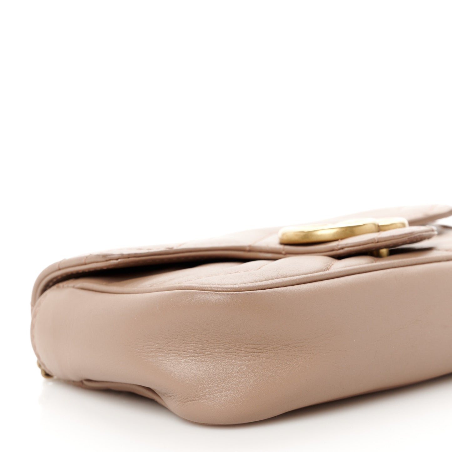Calfskin Matelasse Super Mini GG Marmont Shoulder Bag Porcelain Rose