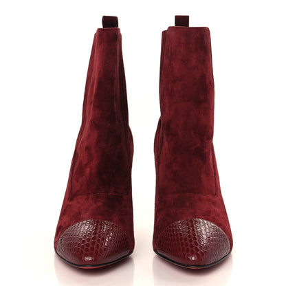 Christian Louboutin Veau Velours Calfskin Jurassic Me In The 90s 85 Ankle Boots 37 Tanin 2 of 7