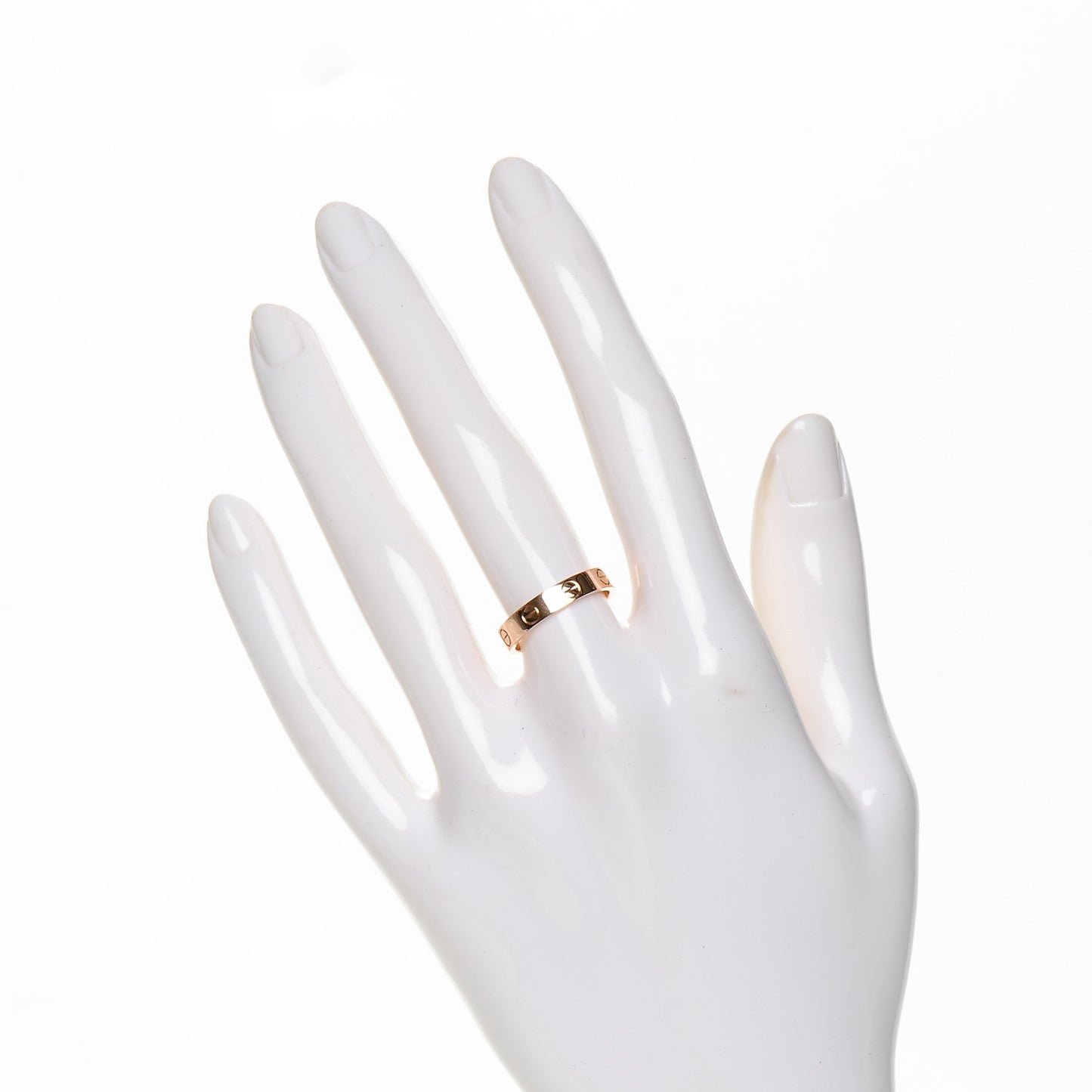 18K Pink Gold 3.5mm LOVE Wedding Band Ring 51 5.75