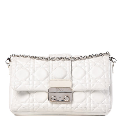 Christian Dior Lambskin Cannage New Lock Pouch White 1 of 11