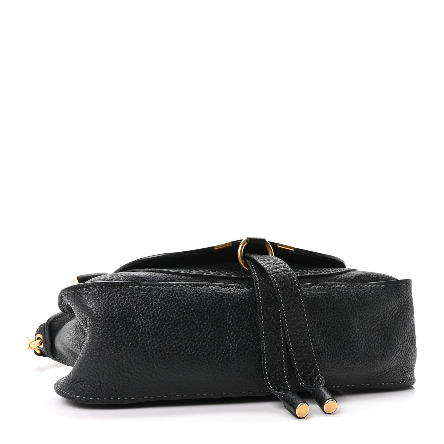 Calfskin Small Marcie Satchel Black
