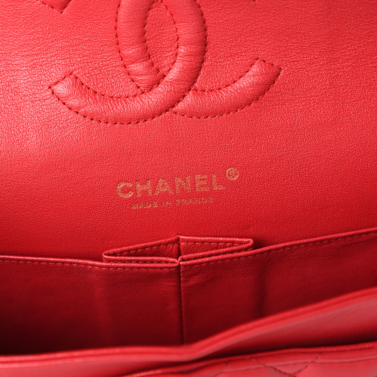 Chanel Lambskin Quilted Medium Double Flap Red 8 of 11