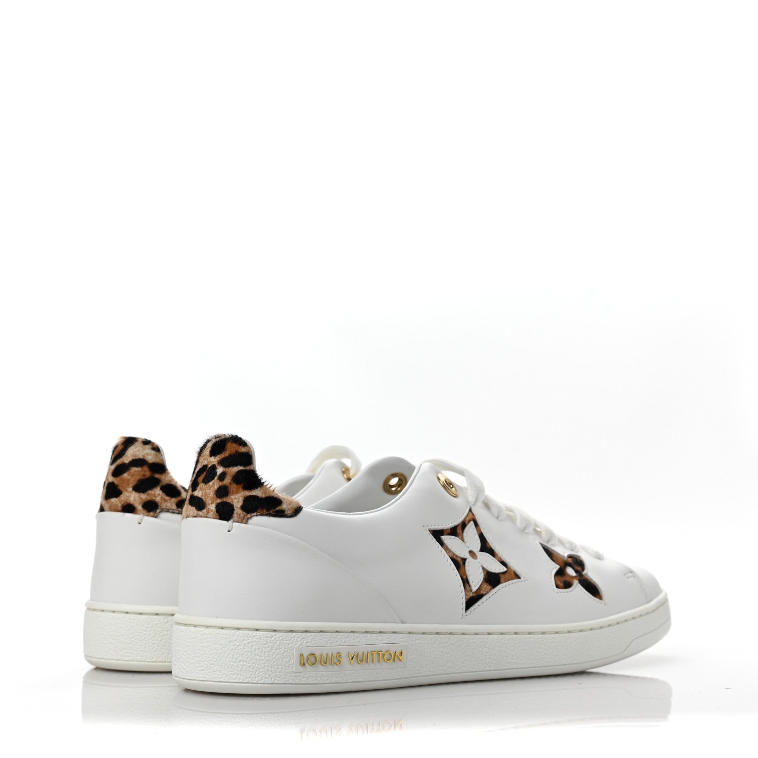 Louis Vuitton Calfskin Calf Hair Monogram Giant Jungle Frontrow Sneakers 39 White 4 of 7
