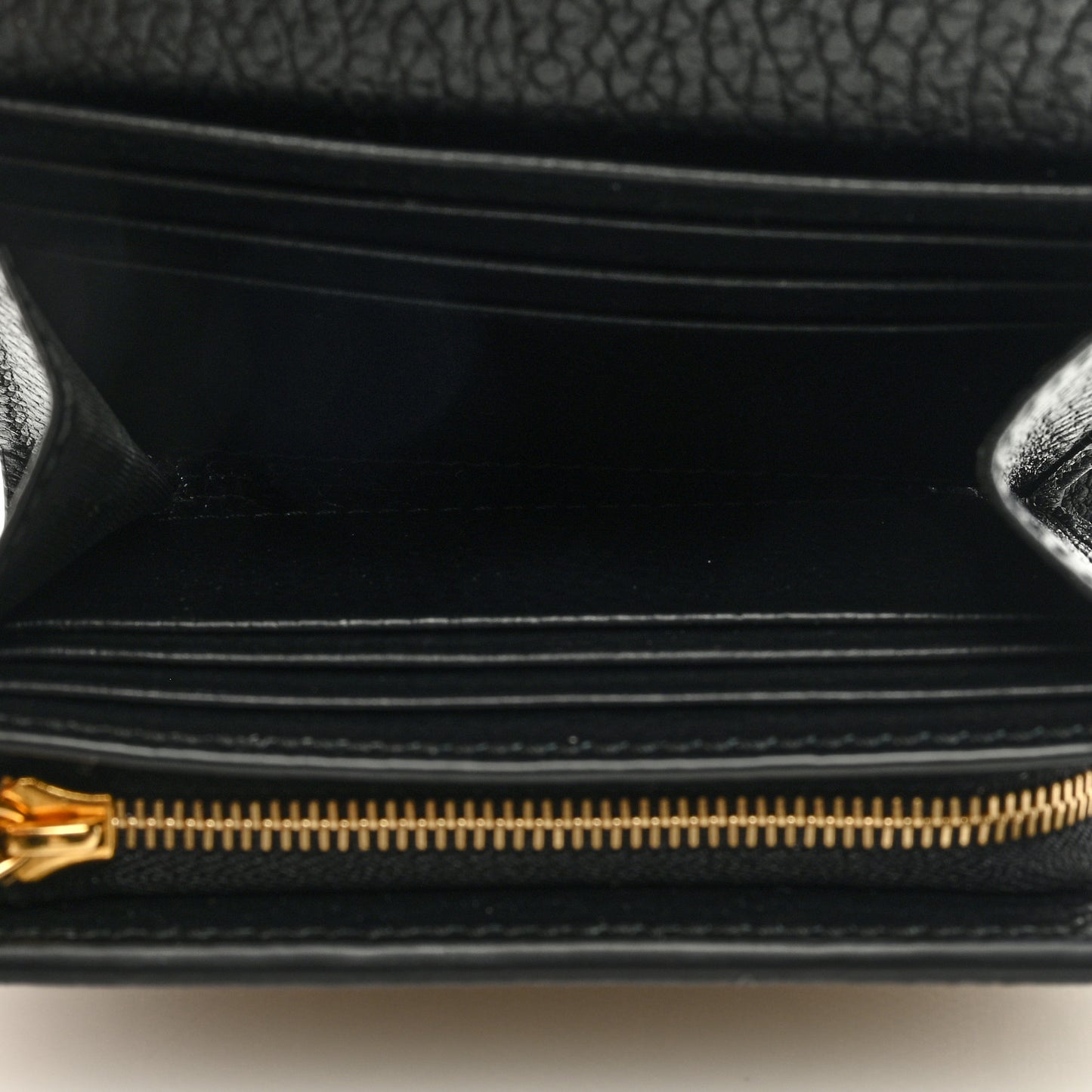 Dollar Calfskin GG Supreme Monogram Medium GG Marmont Wallet Black Beige Ebony