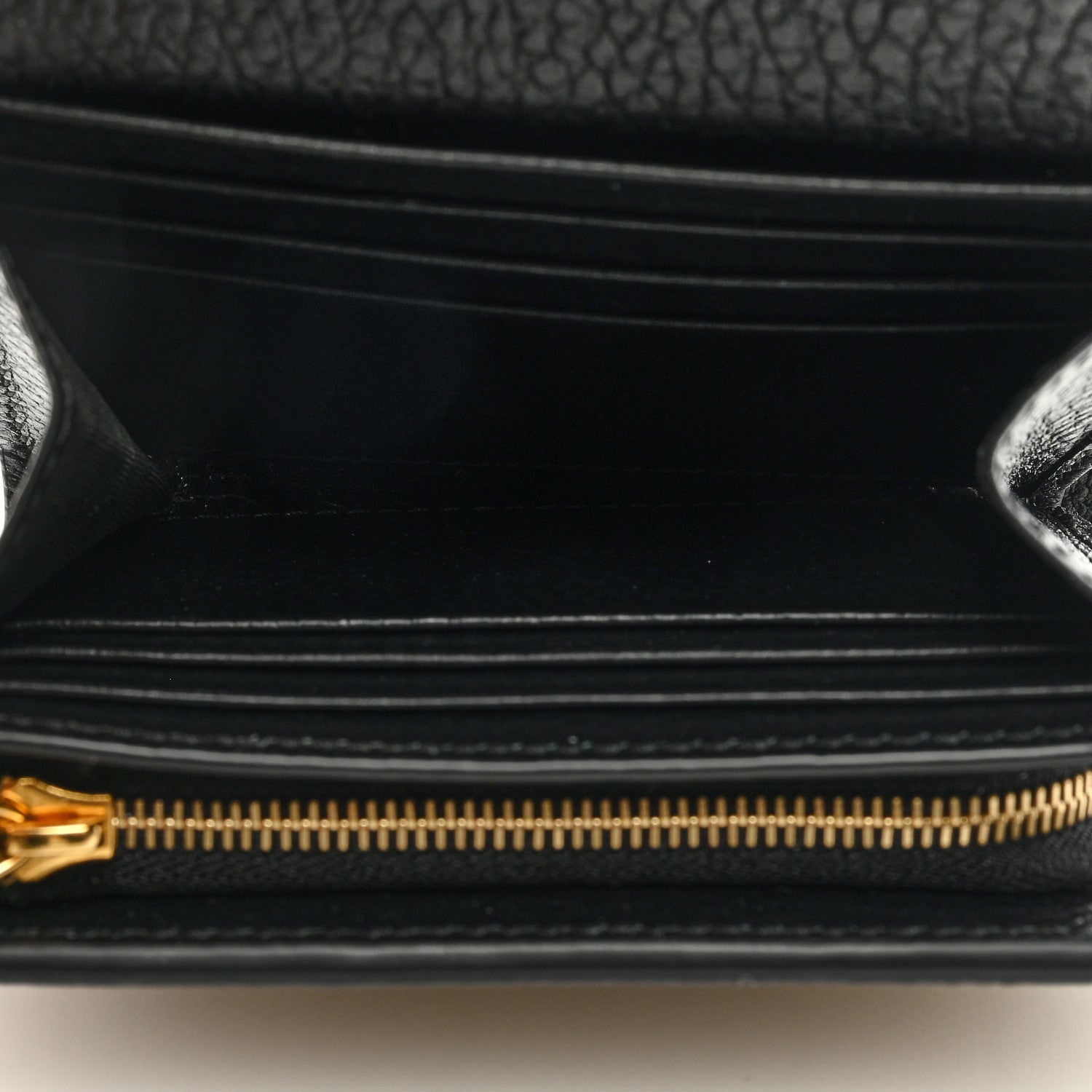 Gucci Dollar Calfskin GG Supreme Monogram Medium GG Marmont Wallet Black Beige Ebony 5 of 6