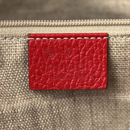 Gucci Monogram Bree Zippered Tote Beige Red 6 of 10
