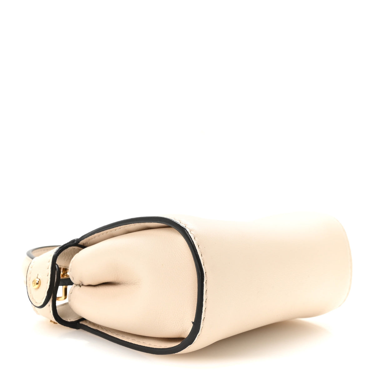 Camellia Nappa Nano Peekaboo Satchel White