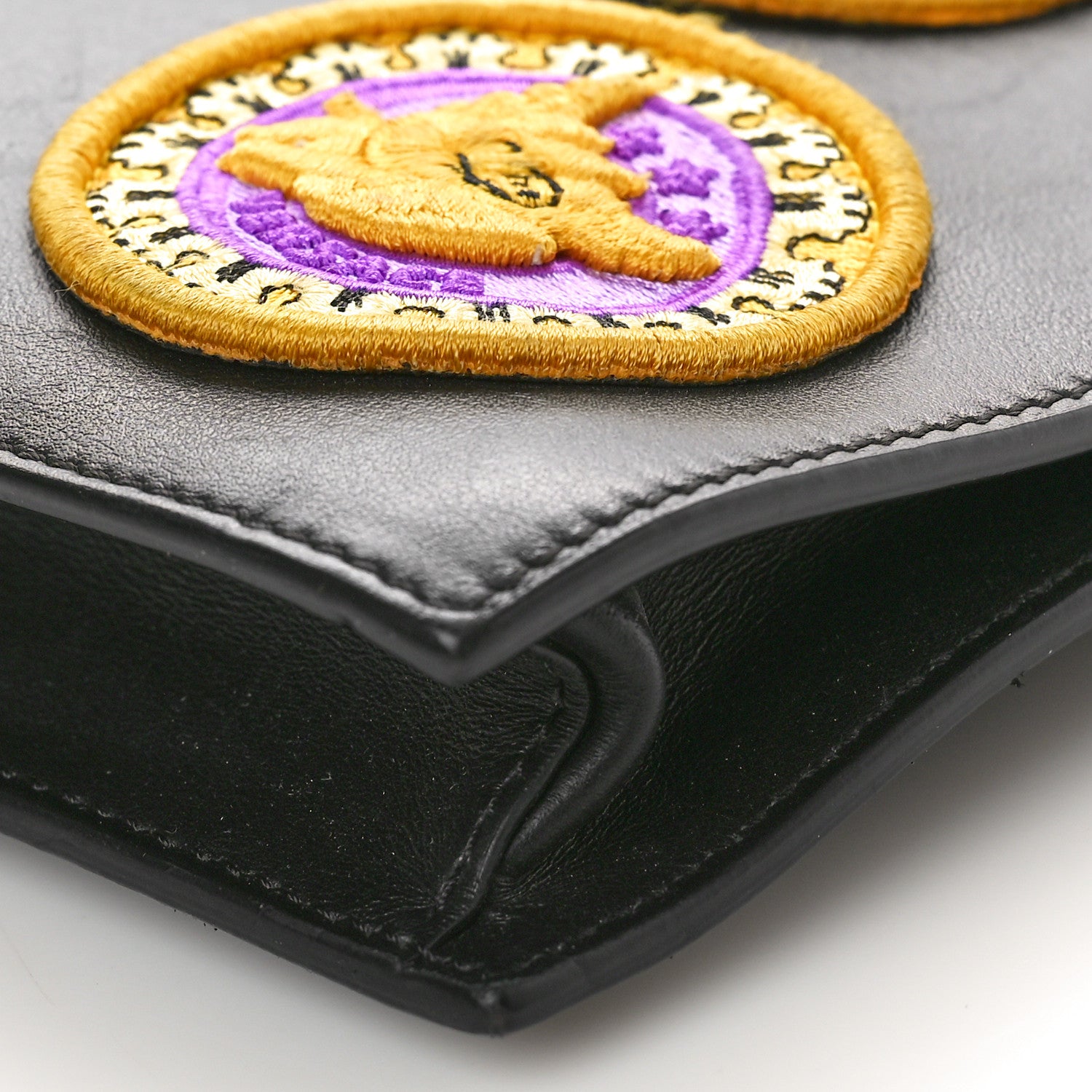 Versace Nappa La Medusa Lunar New Year Patches Crossbody Pouch Black 9 of 9
