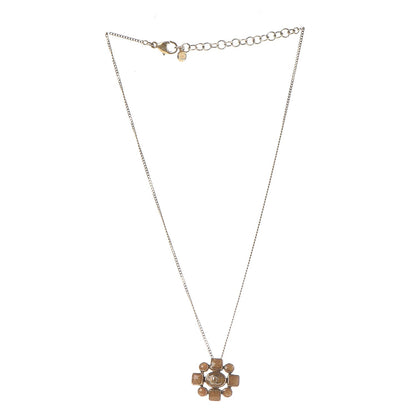 Chanel Gripoix Poured Glass Crystal CC Necklace Gold 3 of 6