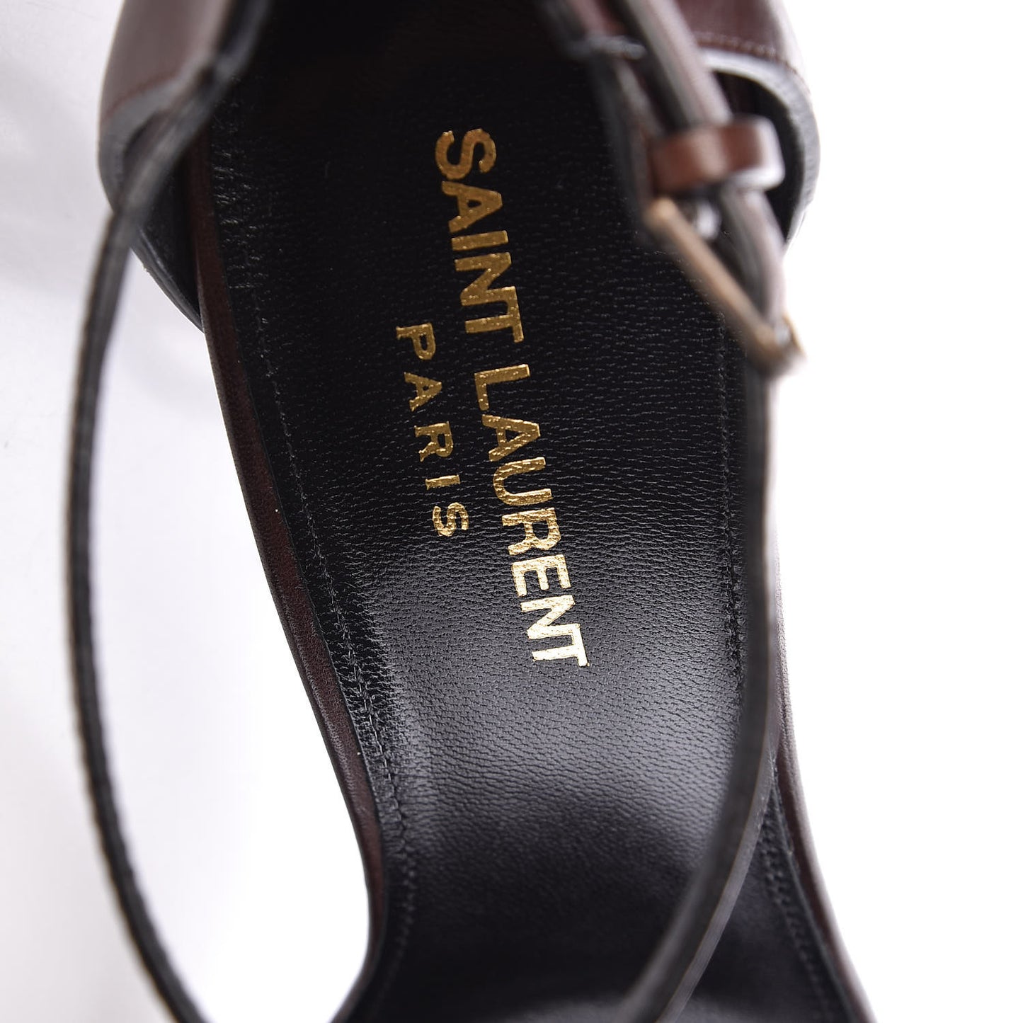 Calfskin Opyum Sandals 38.5 Brown