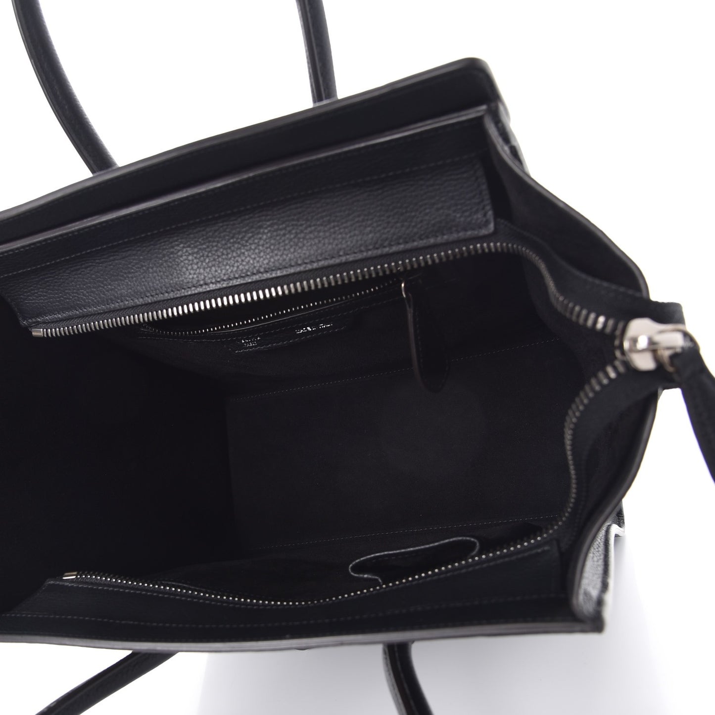 Drummed Calfskin Micro Luggage Black