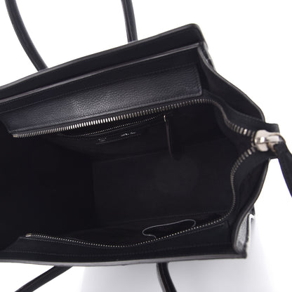 Celine Drummed Calfskin Micro Luggage Black 5 of 11