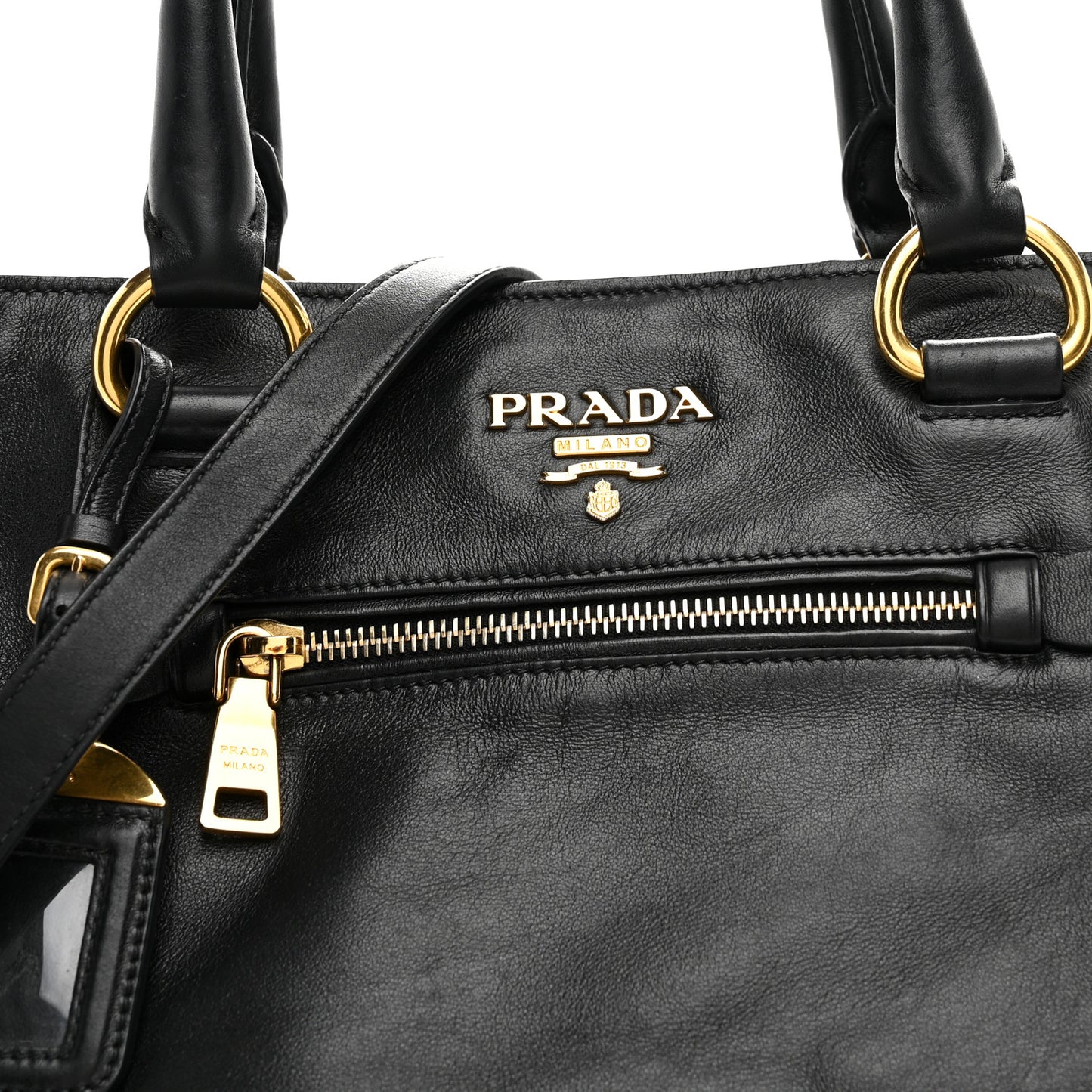 Soft Calf Shopping Tote Black