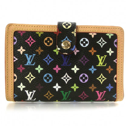 Louis Vuitton Monogram Multicolor French Purse Wallet Black 1 of 8