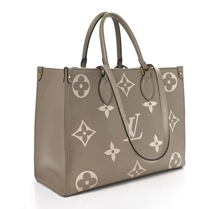 Louis Vuitton Empreinte Monogram Giant Onthego MM Tourterelle Creme 4 of 19