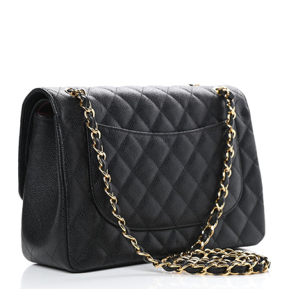 Chanel Caviar Quilted Jumbo Double Flap Black 3 of 11