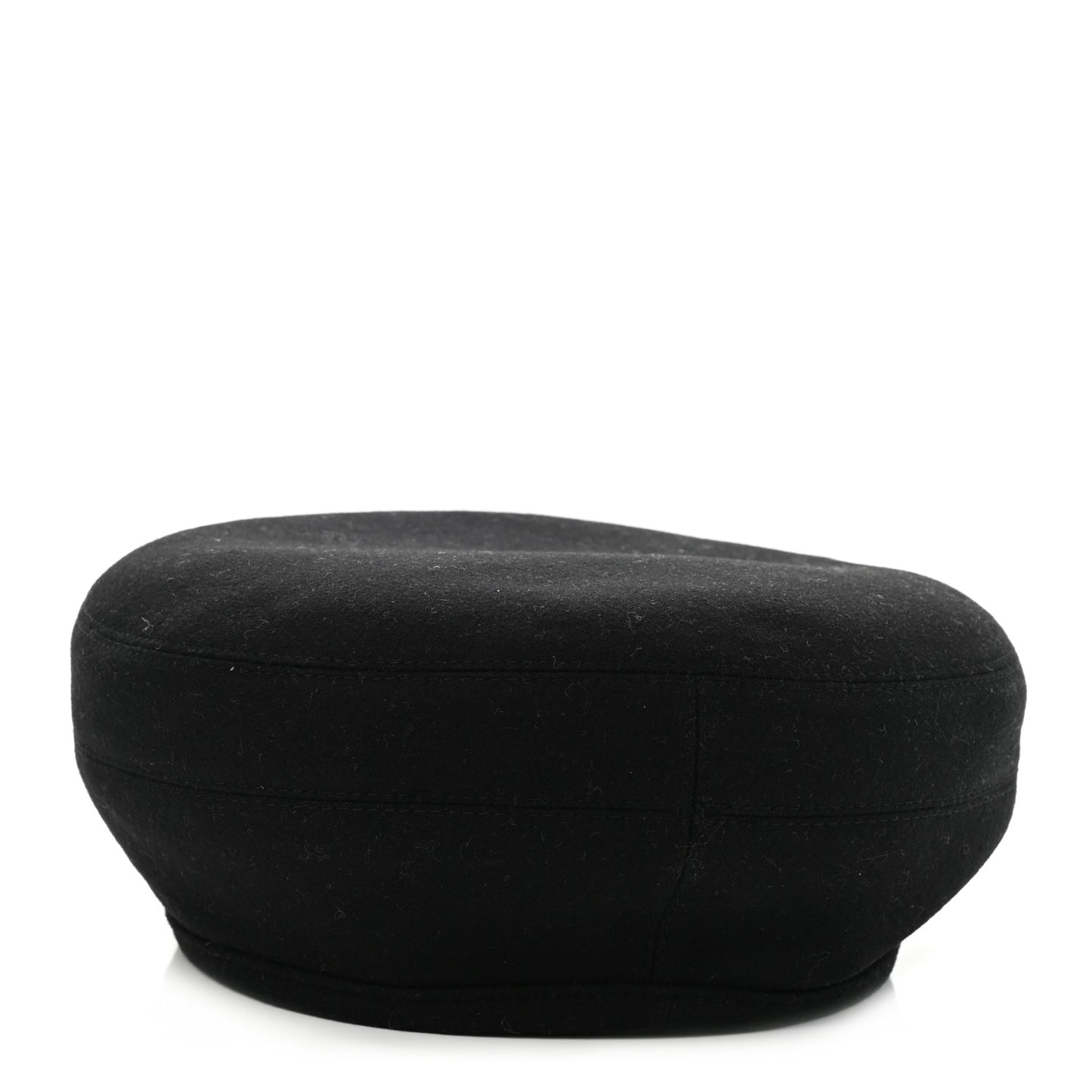 Cashmere Saint Honore Drap Beret 57 Black
