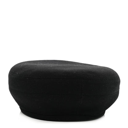 Hermes Cashmere Saint Honore Drap Beret 57 Black 5 of 9