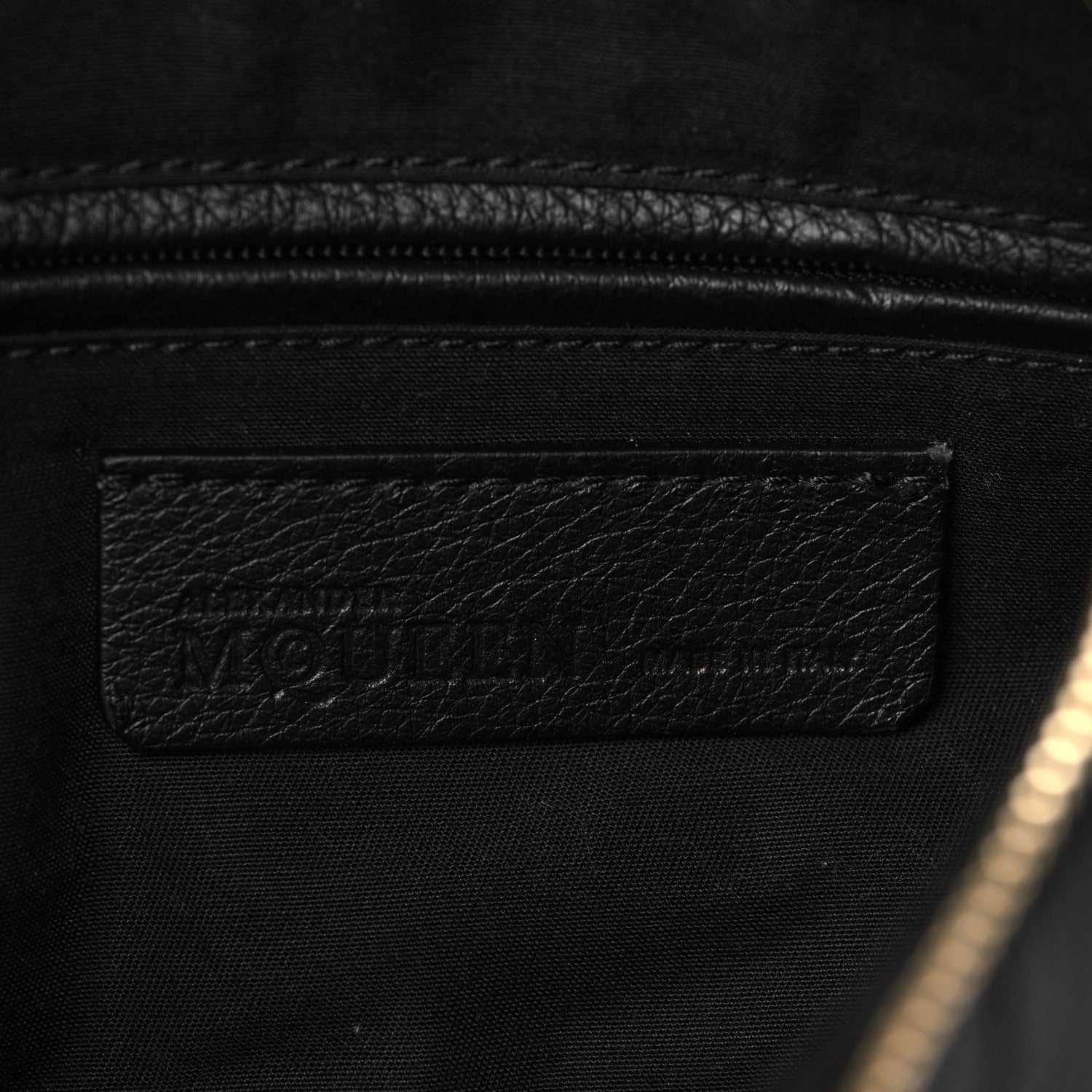 Alexander McQueen Calfskin Skull Embossed De Manta Clutch Black 7 of 7