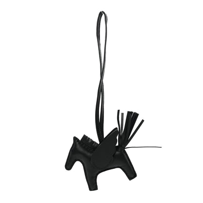 Hermes Milo Lambskin Grigri Rodeo Pegase Horse Bag Charm PM So Black 1 of 5