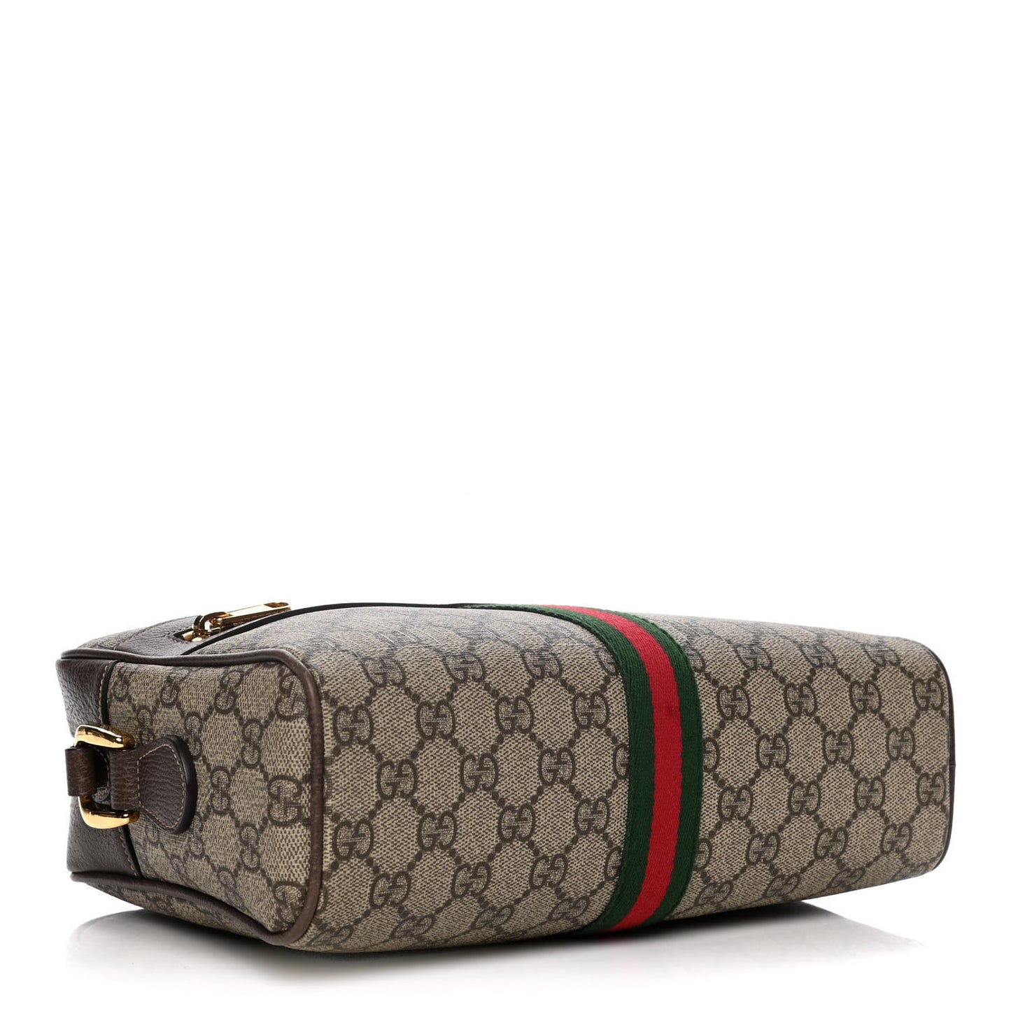 GG Supreme Monogram Web Small Ophidia Shoulder Bag Brown
