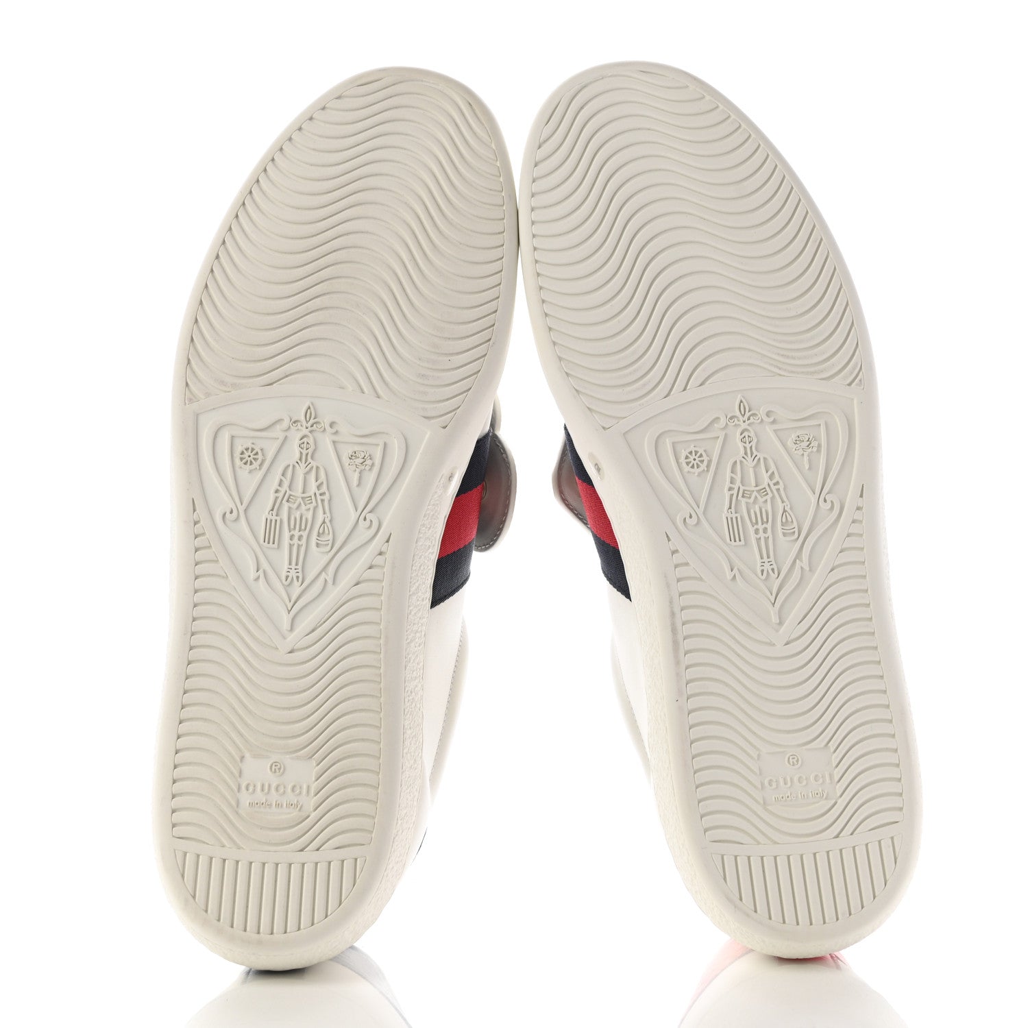 Gucci Calfskin Ayers Web Blind for Love Embroidered Mens Ace Sneakers 10 White 5 of 8