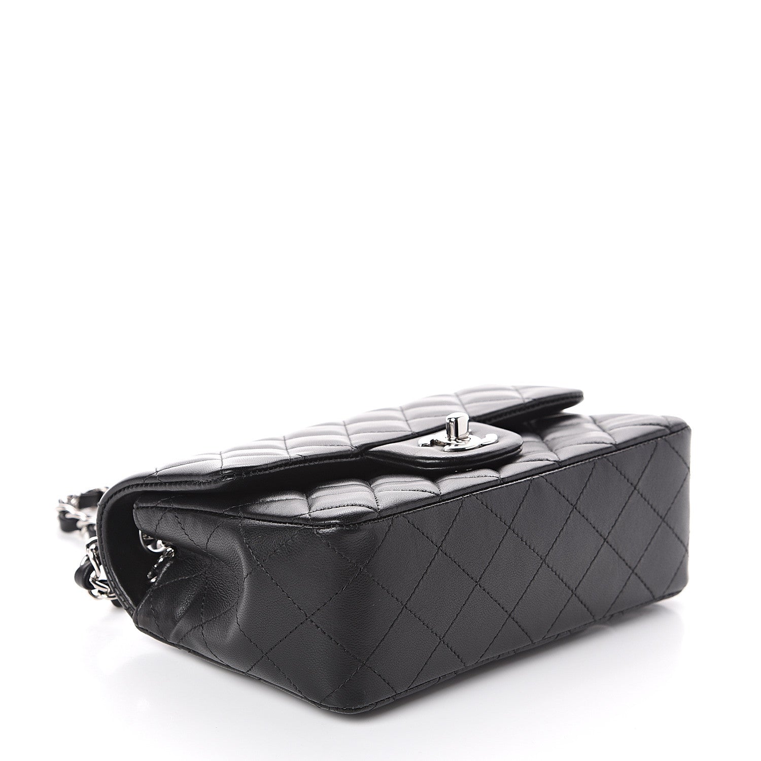 Chanel Lambskin Quilted Mini Rectangular Flap Black 3 of 8