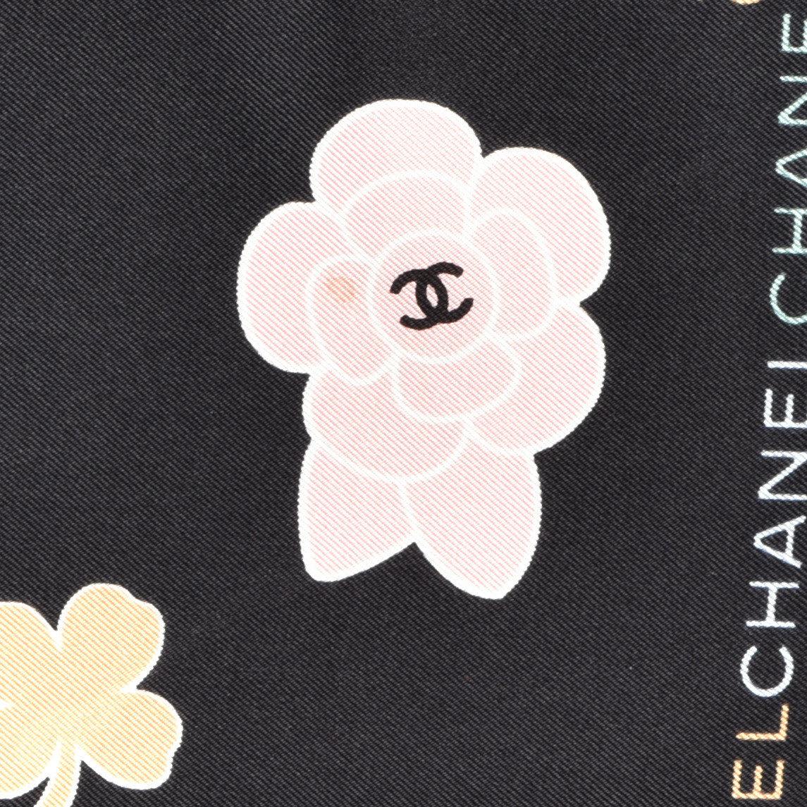 Chanel Silk No 5 Square Scarf Black 2 of 3