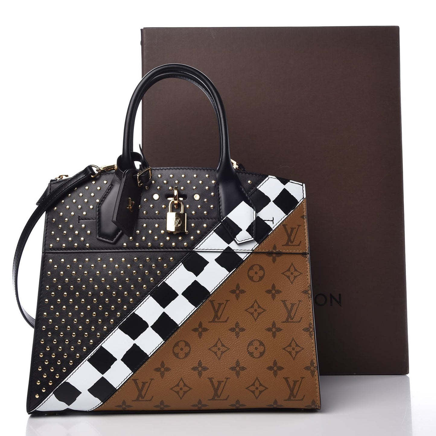 Calfskin Reverse Monogram City Steamer MM