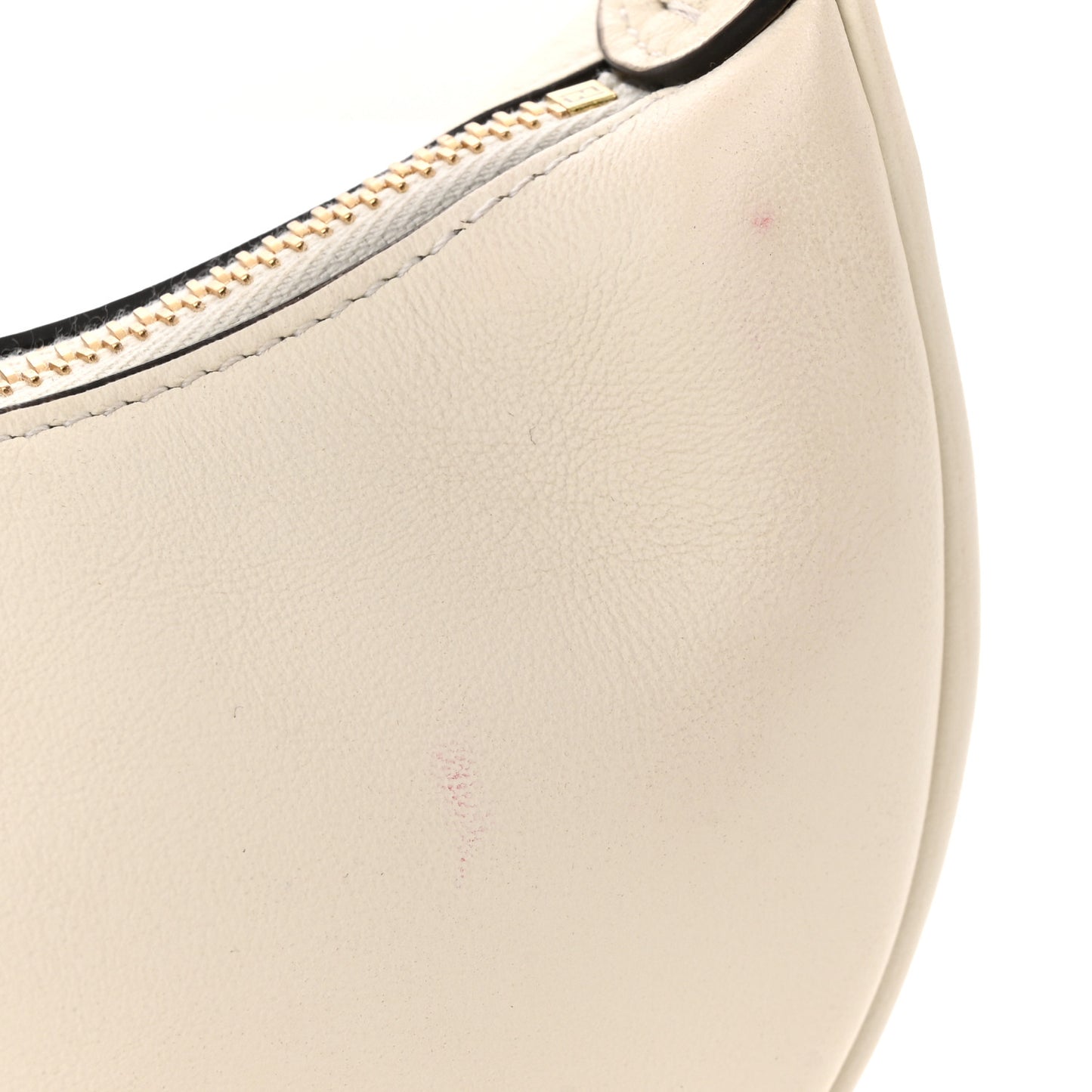 Vitello Grace Matte Nano Fendigraphy Hobo Charm White Ice