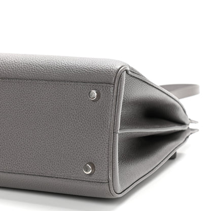 Gucci Grainy Calfskin Medium Zumi Top Handle Bag Dusty Grey 10 of 13
