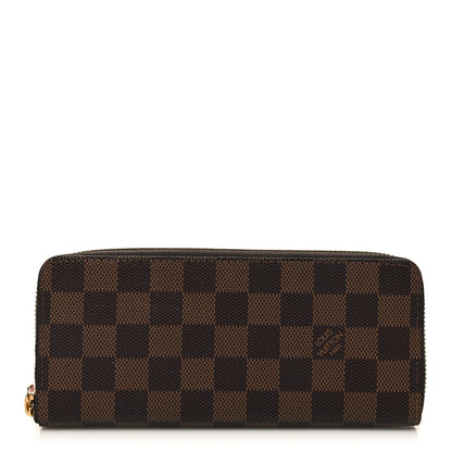 Louis Vuitton Damier Ebene Clemence Wallet Rose Ballerine 1 of 8