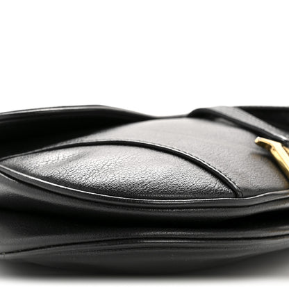 Christian Dior Calfskin Saddle Bag Black 9 of 13