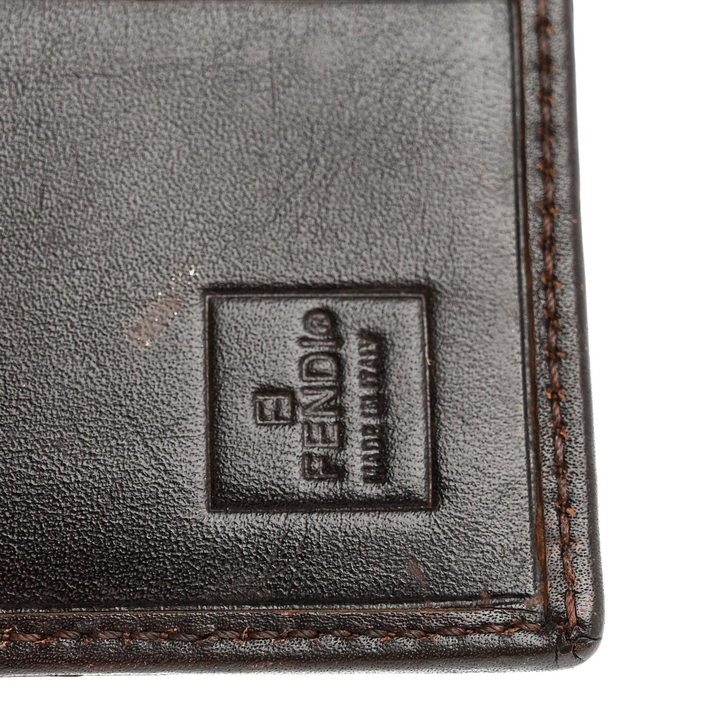 Zucca Calfskin Compact Wallet Tobacco