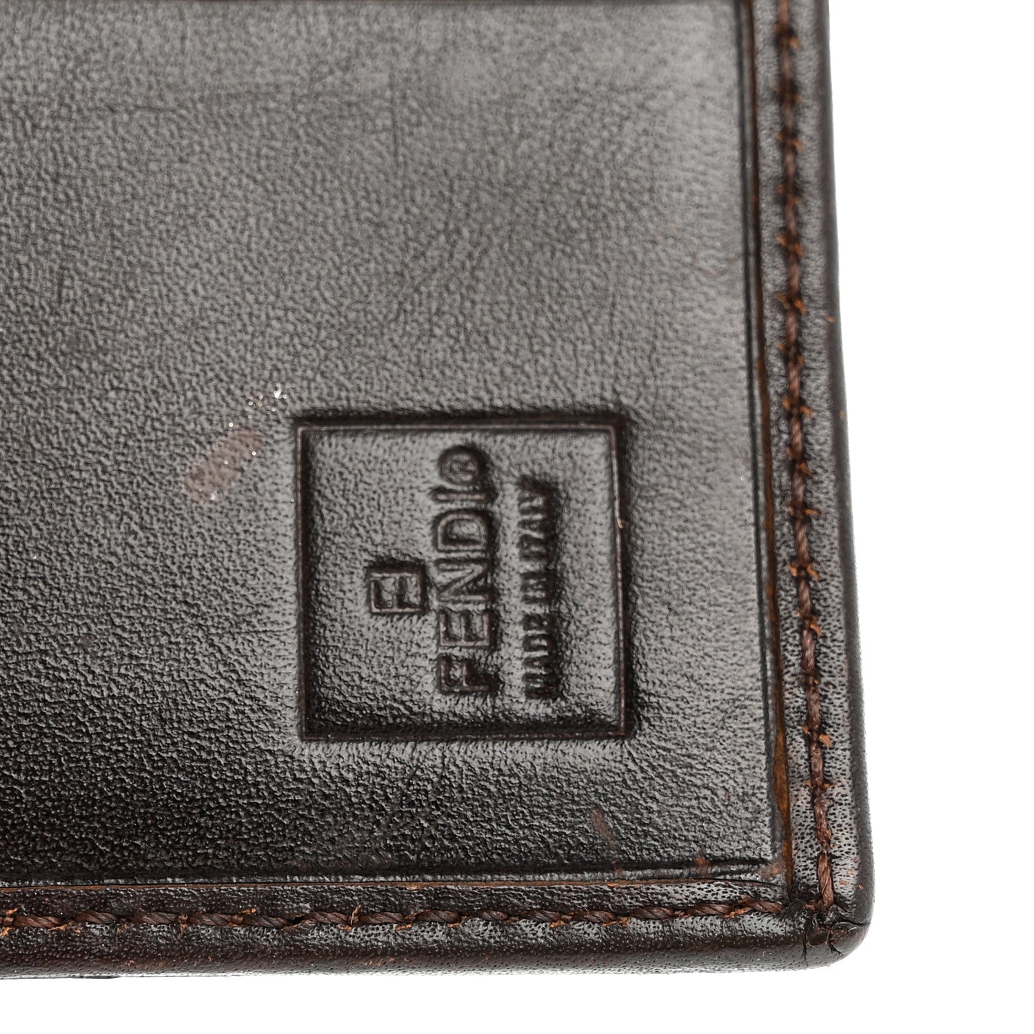 Fendi Zucca Calfskin Compact Wallet Tobacco 7 of 9