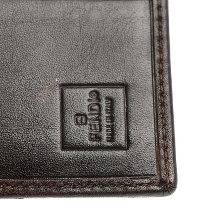 Fendi Zucca Calfskin Compact Wallet Tobacco 7 of 9