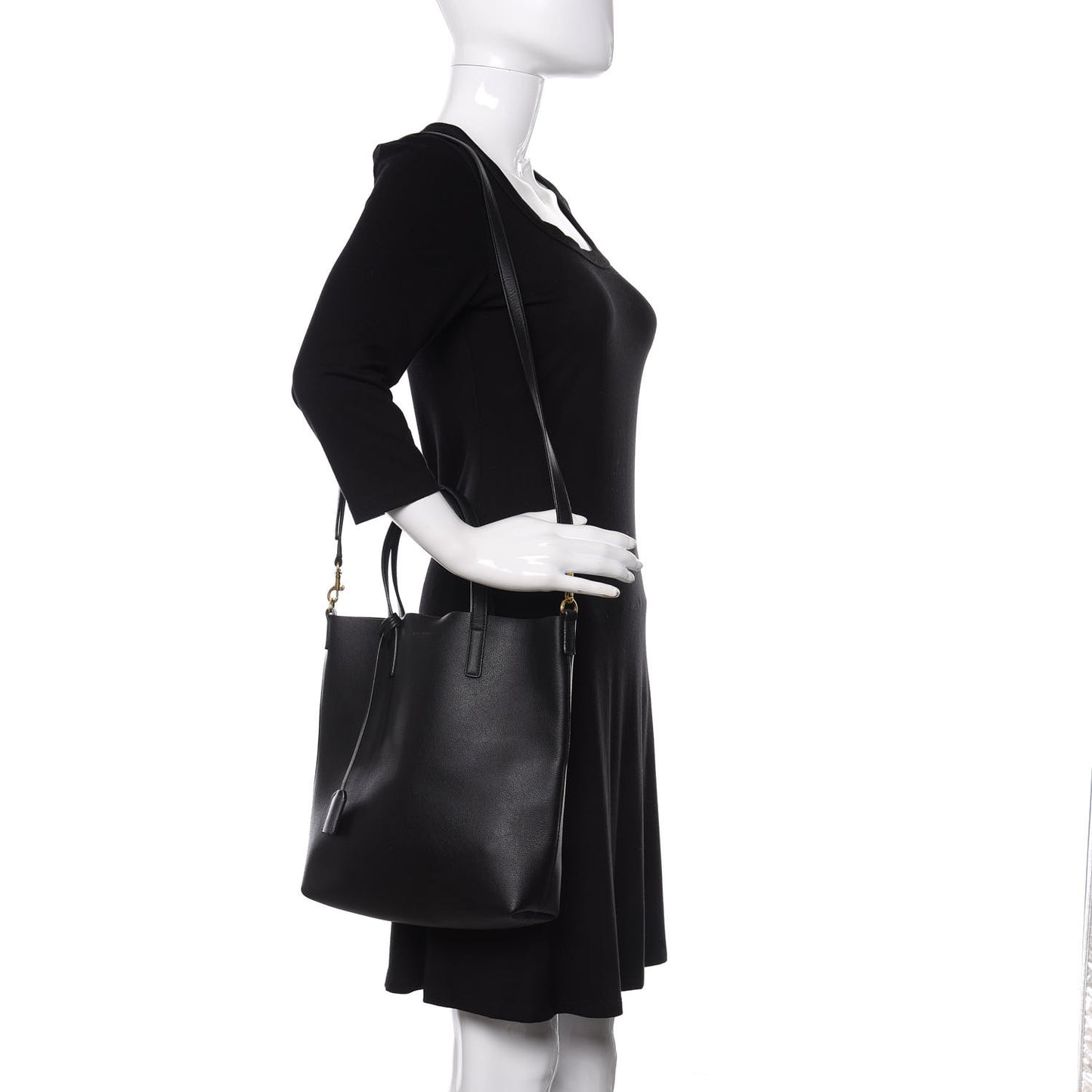 Calfskin Toy Shopping Tote Black