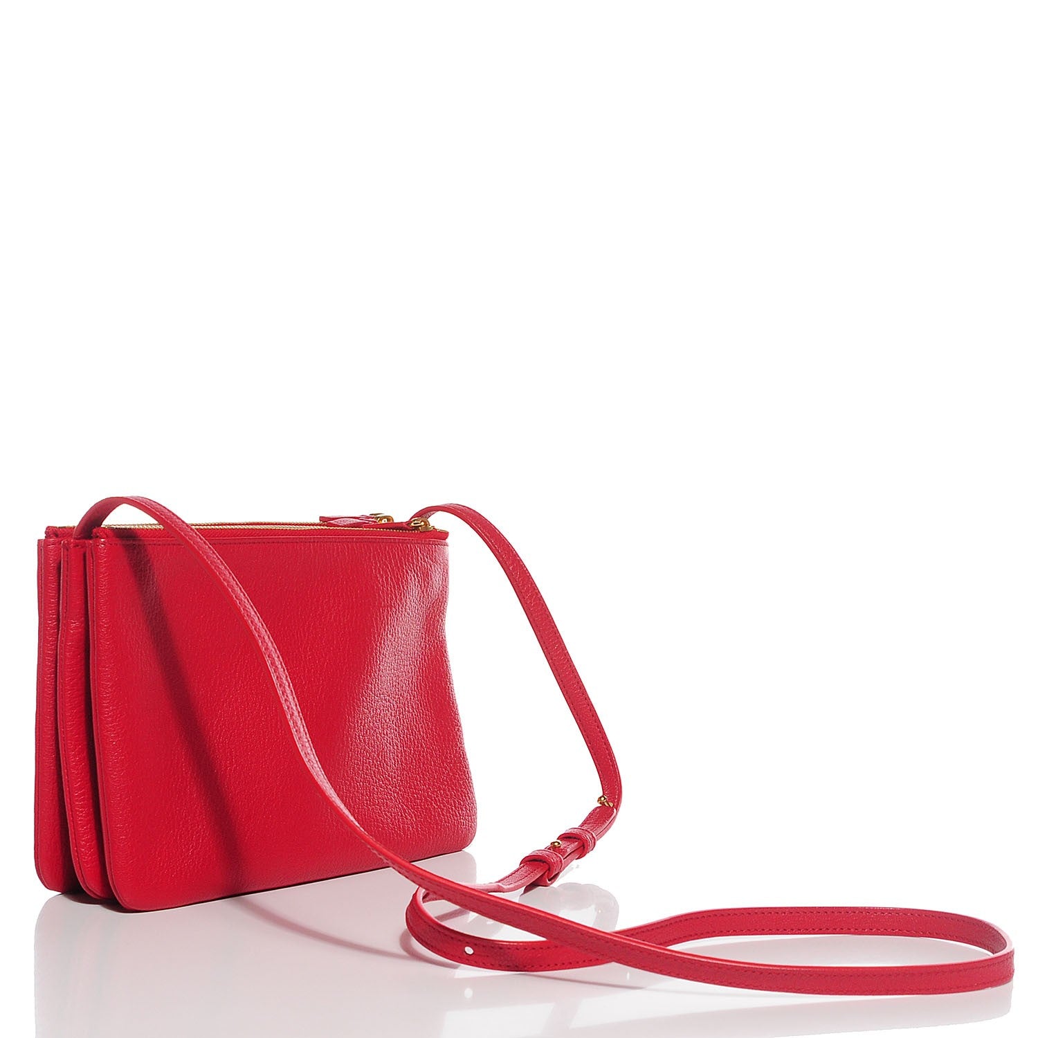 Celine Goatskin Small Trio Crossbody Bag Scarlet 3 of 8