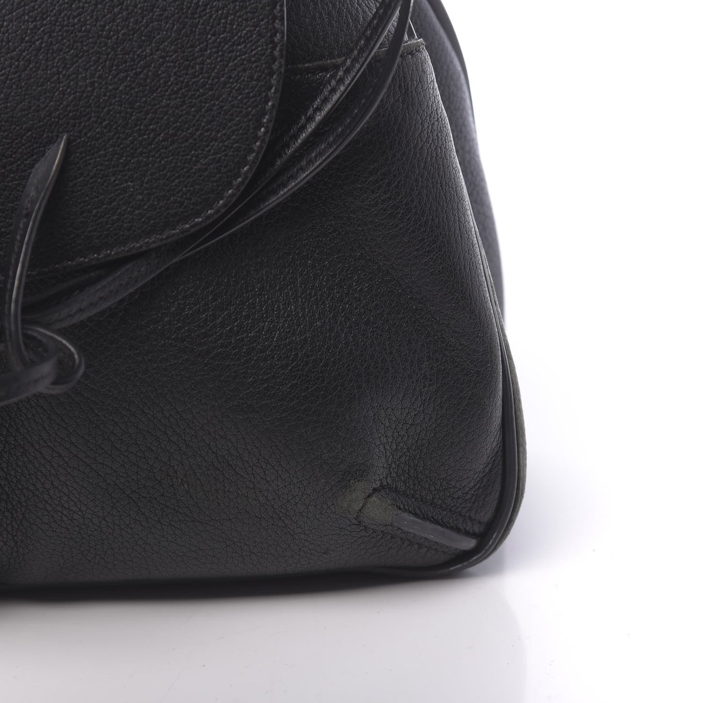 Grained Lambskin Calfskin Medium Lexa Shoulder Bag Black