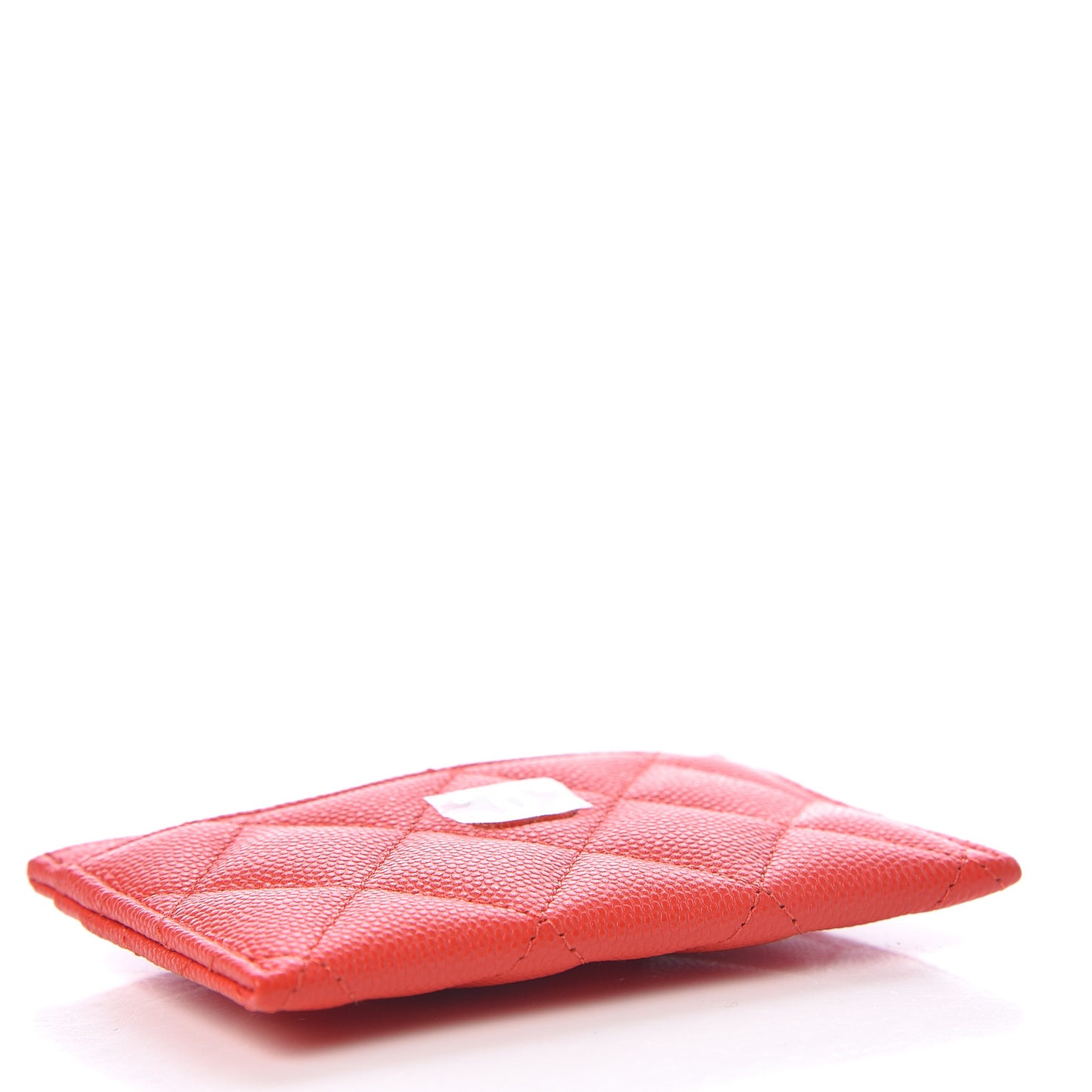 Caviar Quilted Card Holder Red