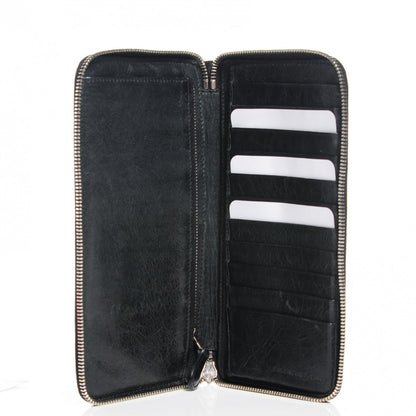 Balenciaga Agneau Giant 12 Silver Hardware Compagnon Wallet Black 7 of 8